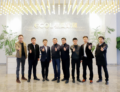 红星美凯龙团体定制奇迹部总司理李占强一行到临国产精品999观赏交换